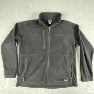 Patagonia Synchilla Micro Jacket Mens Large Black Fleece Windbreaker Outdoor